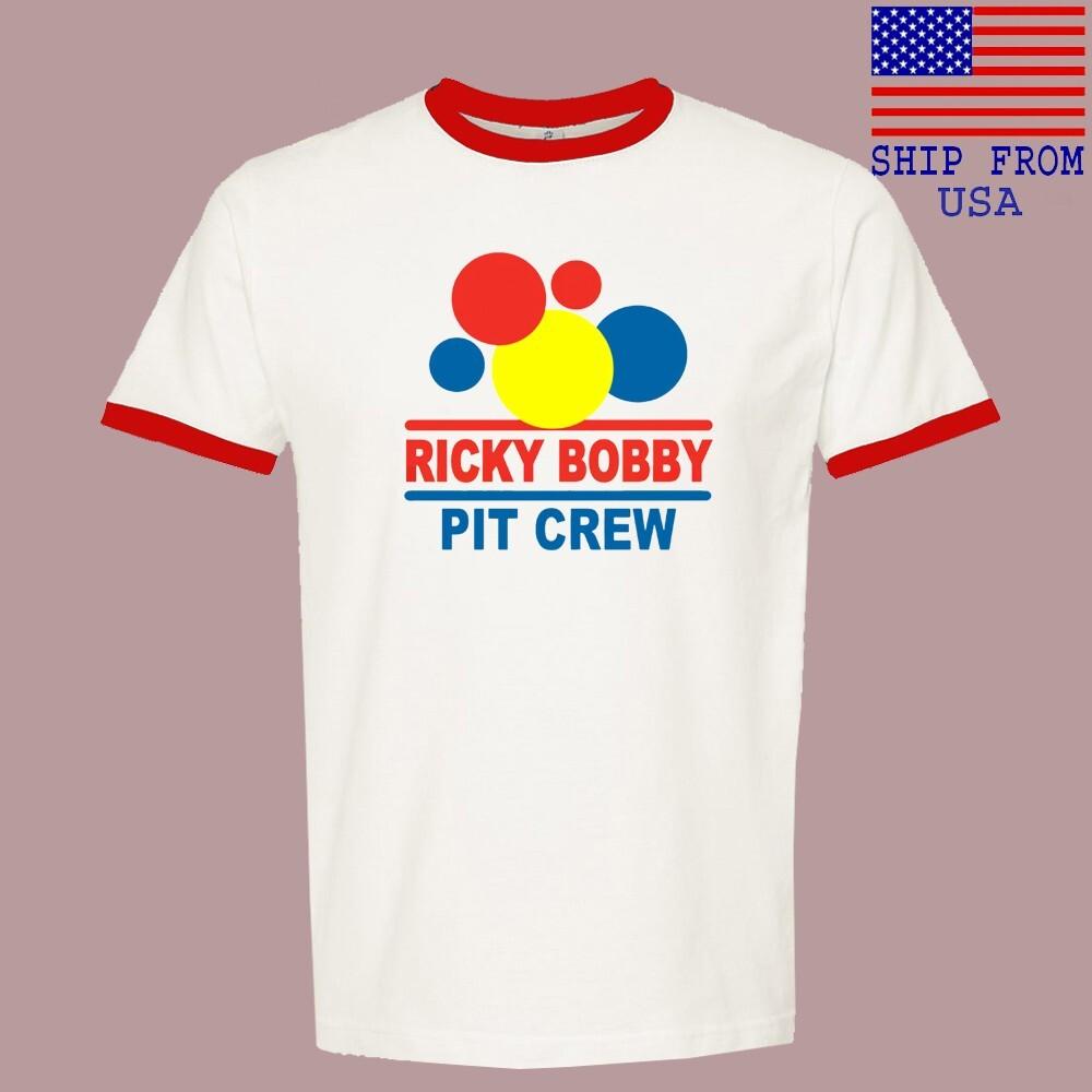 Ricky Bobby Pit Crew Talladega Nights Men#039;s Ringer Red Size S3XL Unisex T-Shirt S