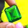 44.05 Carat Green Moldavite Emerald Shape Lab Created Certified Gemstone SN396