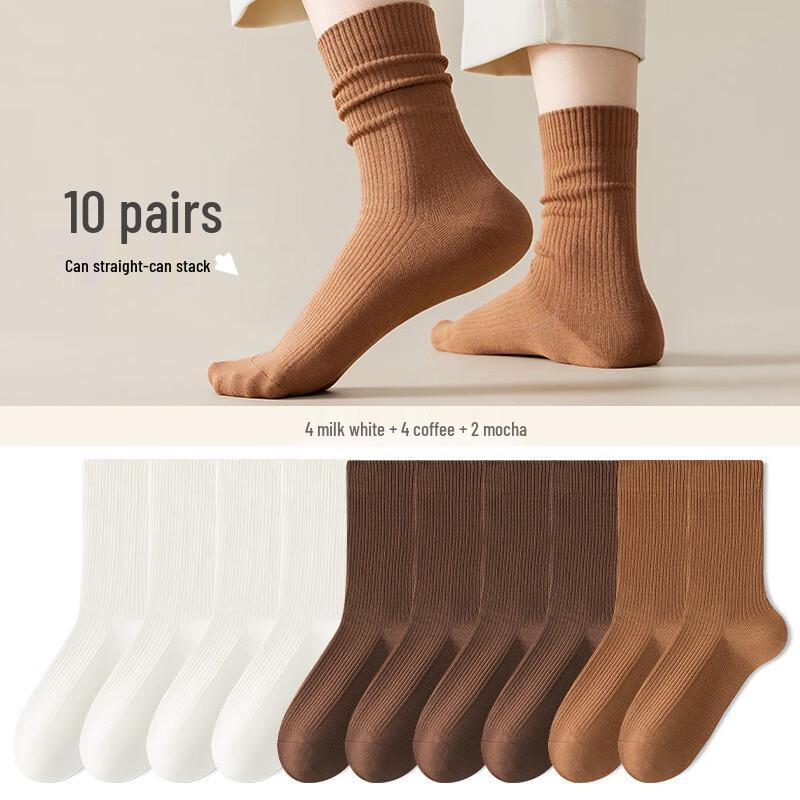Ya Lu Women s Mid-Tube Cotton Socks One Size