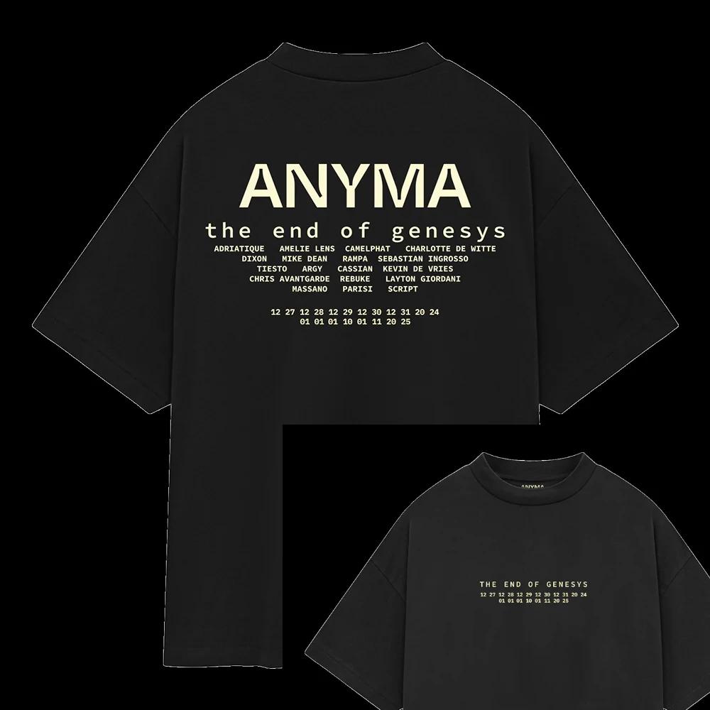 

Anyma ADAM X T-shirt Men Tshirts Round Neck Sweat-absorbing Casual Sports 100% Coton Loose Unisex Tee Oversized Graphic TShirts M