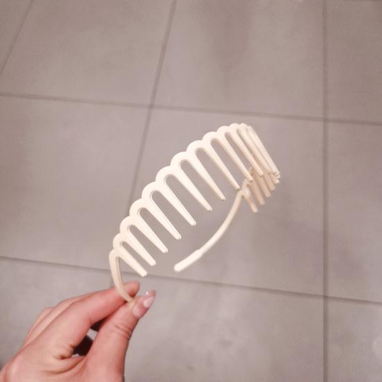 Women Non-Slip Hair Comb Hairband Solid Color Frosted Texture Bang Headband Sturdy Hair Hoop with Teeth
