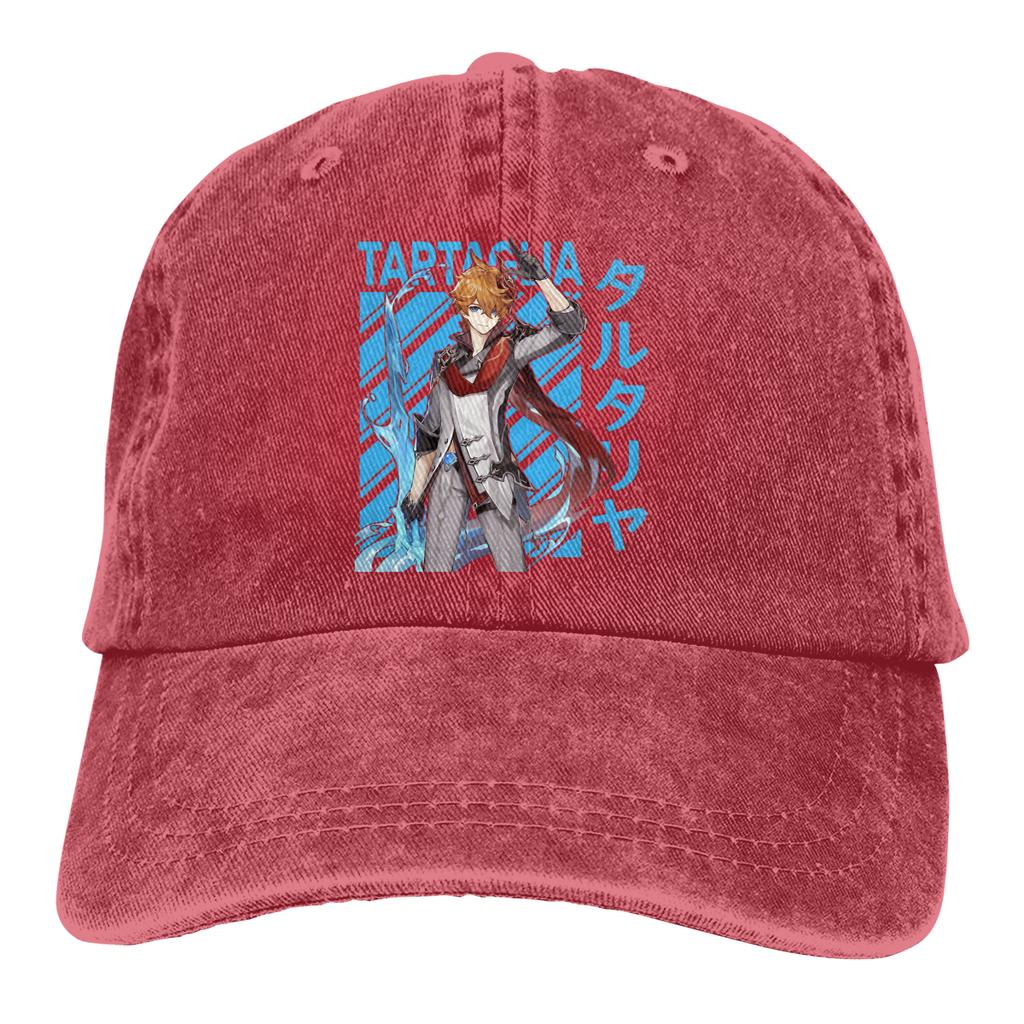 Berretti da Baseball Tartaglia Berretto con Visiera Gioco Genshin Impact Paimon Cappelli Parasole per Unisex