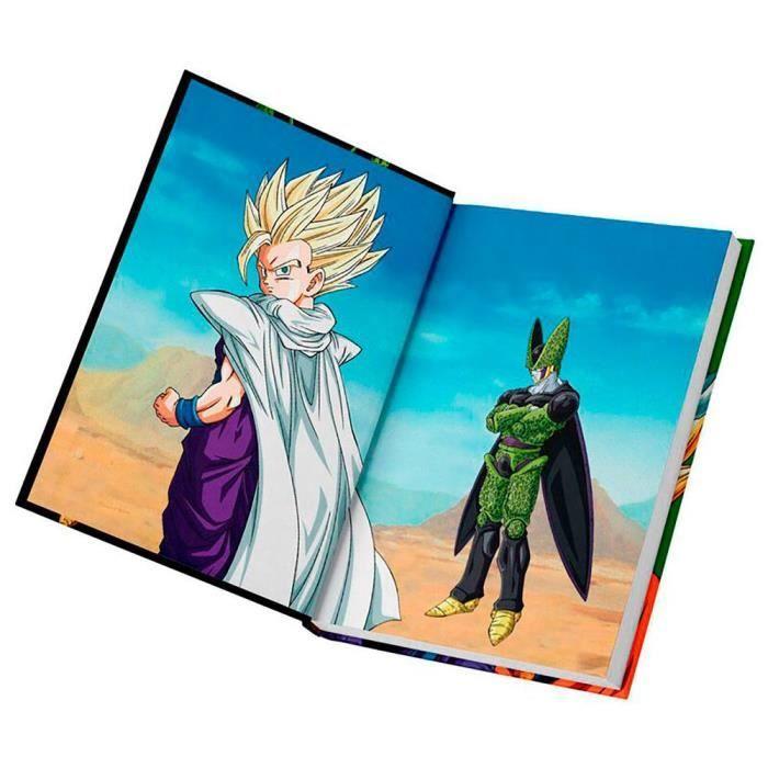 Carnet - dragon ball z - cell final battle - noir - lumières - ligne simple