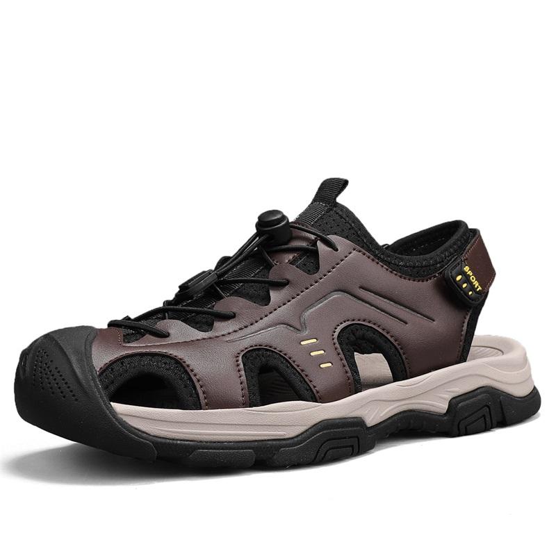 Fashion Retro Style Comfortable Mens Sandals Summer Walking Shoes Hot Sale Male Wading Aqua Shoes Outdoor Beach Flats Roma Mesh Sneakers