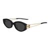 Gentle Monster Cat Eye Sunglasses With Adjustable Degree Unisex Sunglasses Black KUNST01GD