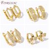 Crochets d'Oreilles en Laiton Doré 18K avec Zircon Attaches d'Oreilles Attaches Boucles d'Oreilles Accessoires Pour Fournitures de Fabrication de Boucles d'Oreilles