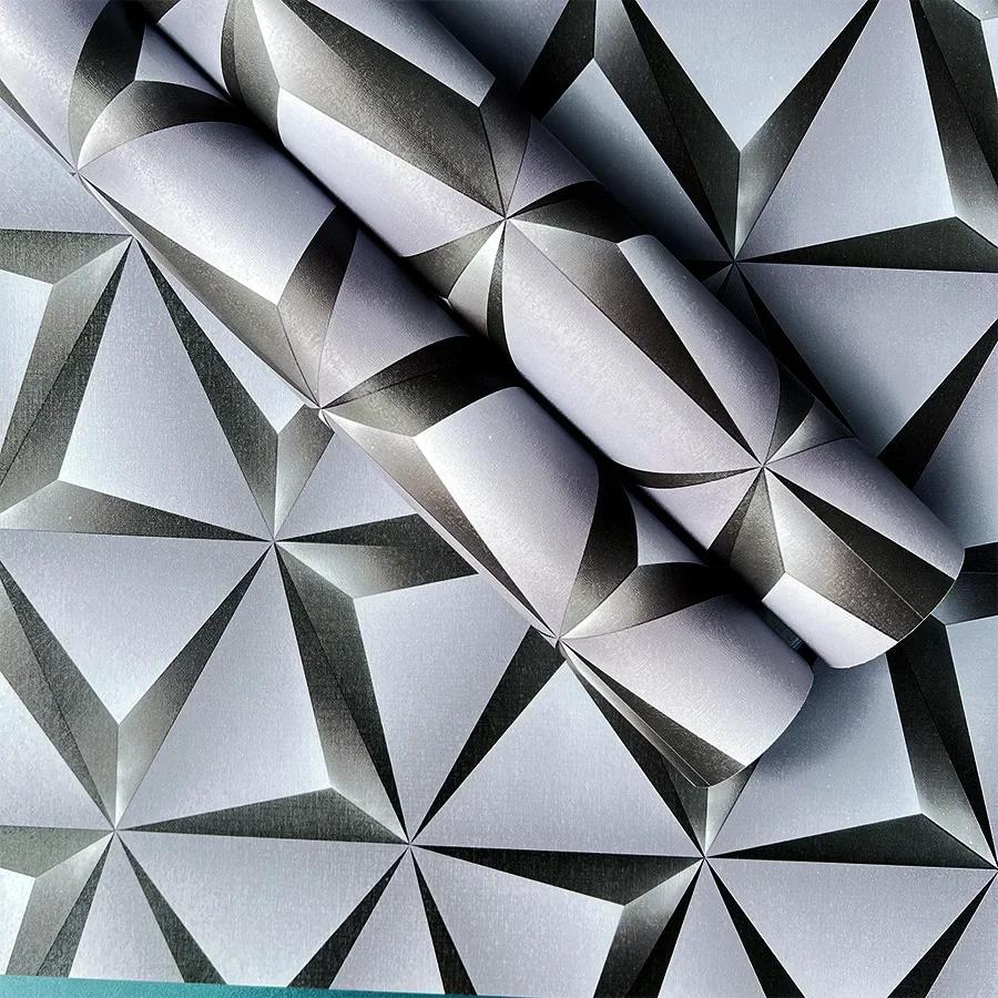 Black Gray Self-adhesive Wallpaper for Dining Room Living Room Bedroom Home Decoration TV Background PVC Self-adhesive Wallpaper