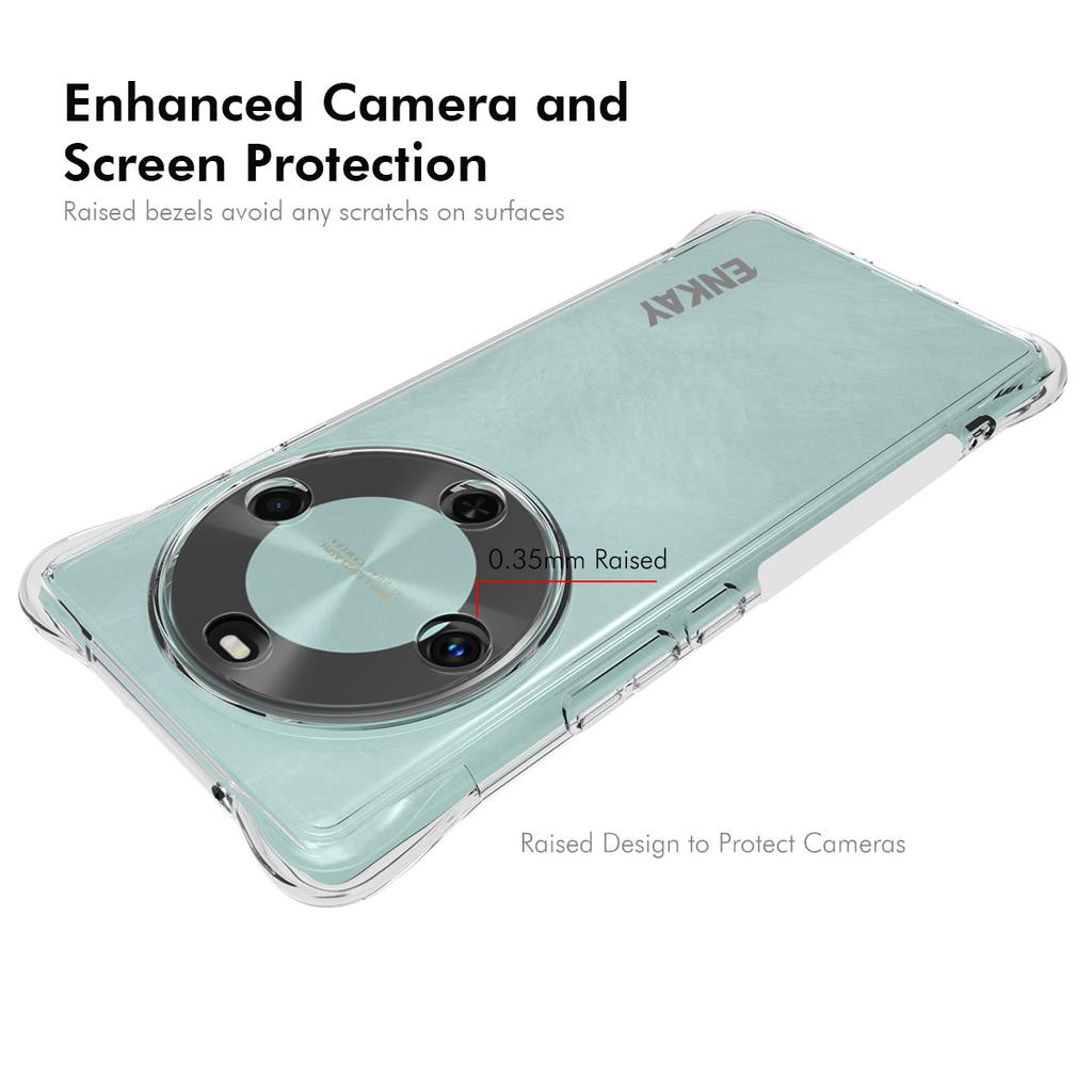 Pro Huawei Enjoy 70X Průhledný kryt na telefon ENKAY HAT PRINCE Nárazuvzdorný Protiskluzový TPU kryt