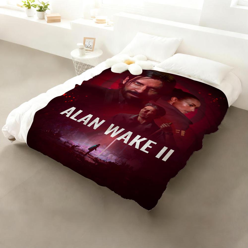 Spiel Alan Wake Kuscheldecke Flanell-Kuscheldecke: Weiches, kinderfreundliches, warmes, antistatisches, waschbares Ganzjahres-Schlafsofa für Zuhause