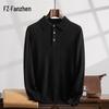 Fanzhen Men's Polo Neck Cashmere Blend Sweater