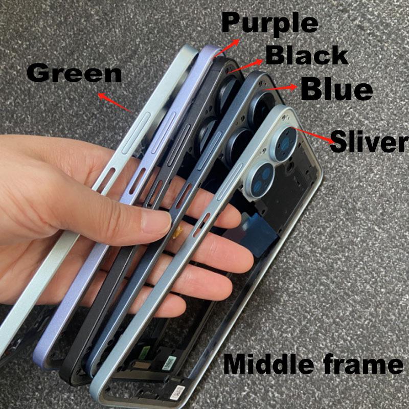 New For Xiaomi Redmi 13C Front Bezel Middle Frame Back Housing Mid Plate Replacement For Poco C65
