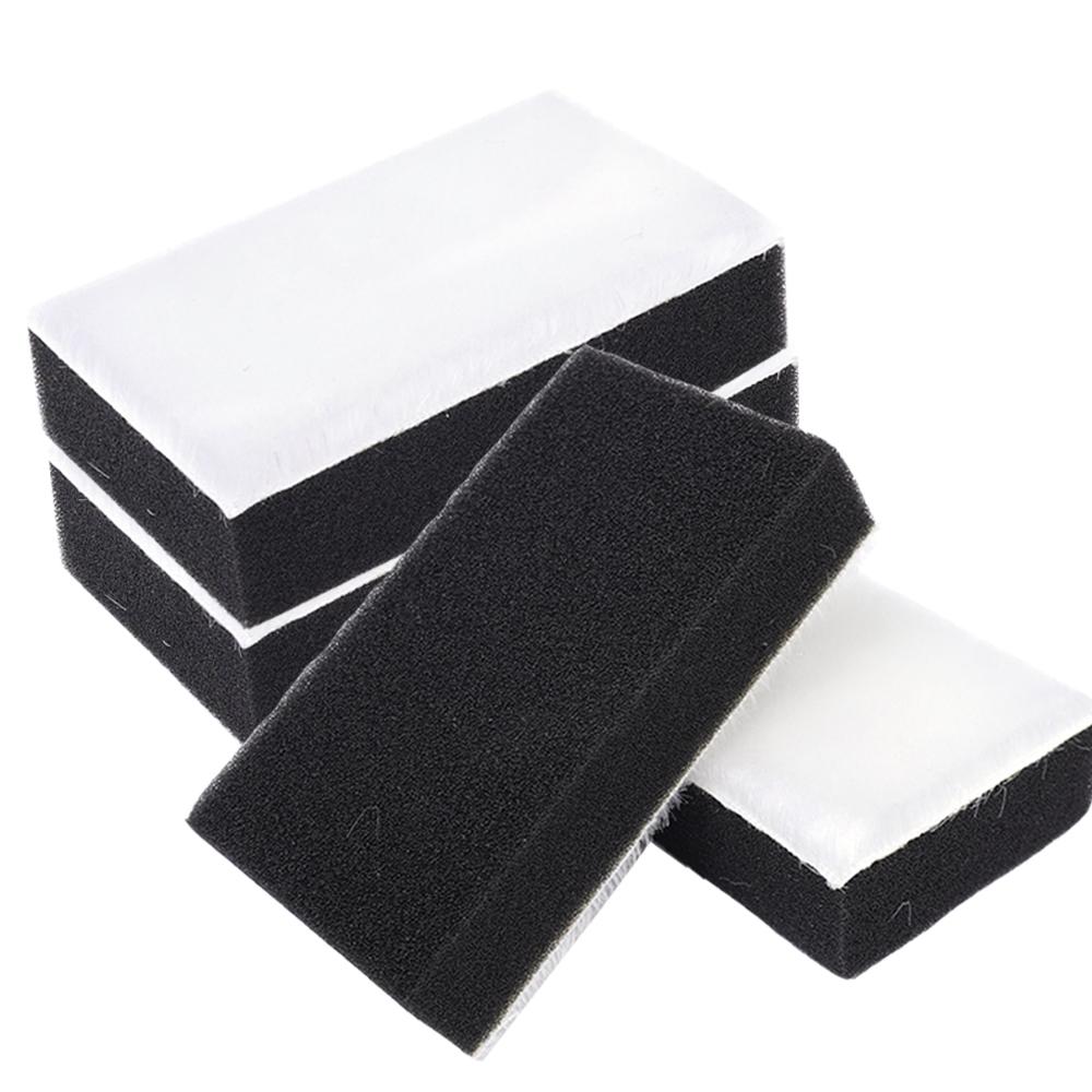 Car Double-side Cleaning Sponge Wipe Multifunctional White Nanofiber Scrubbing Pad Automotive Interior Detailing Cleaning Block