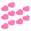 10 PCS Tennis Racket Vibration Dampener Heart Shape Silicone Tennis Shock Absorber Pink