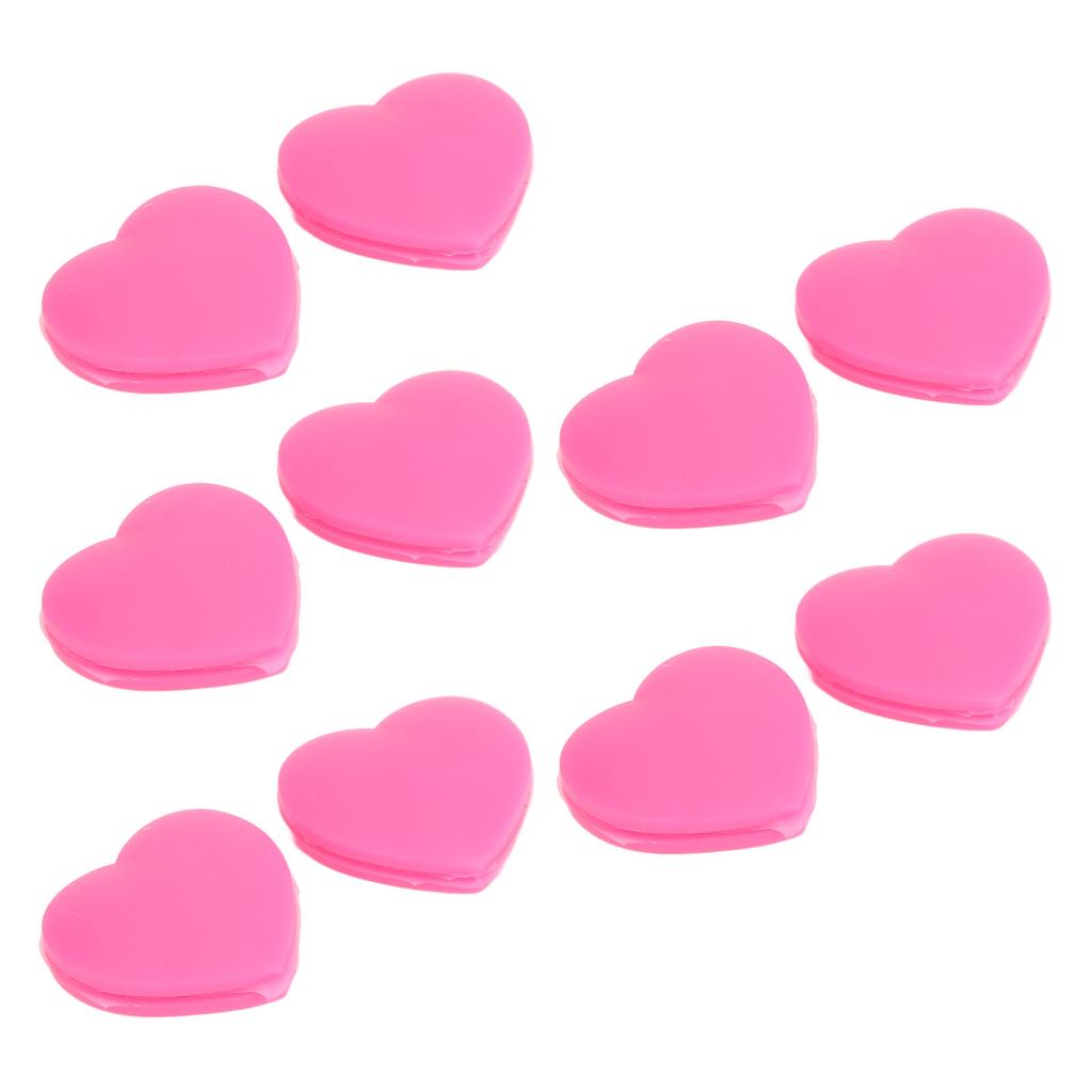 10 PCS Tennis Racket Vibration Dampener Heart Shape Silicone Tennis Shock Absorber Pink