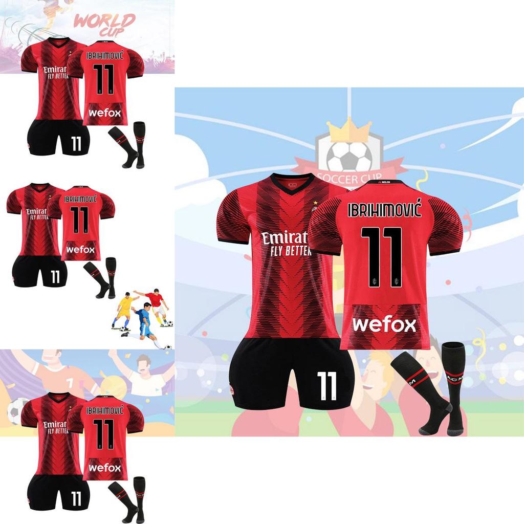 2023-24 Ac Milan Home Jersey Youth And Adult Sizes Football Apparel