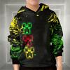 Children Boys Girls Hoodie Tops Kids Geometry Dash Hoodies 3D Printed Cartoon Game Fashion Outdoor Sweatshirts Casual Pullovers