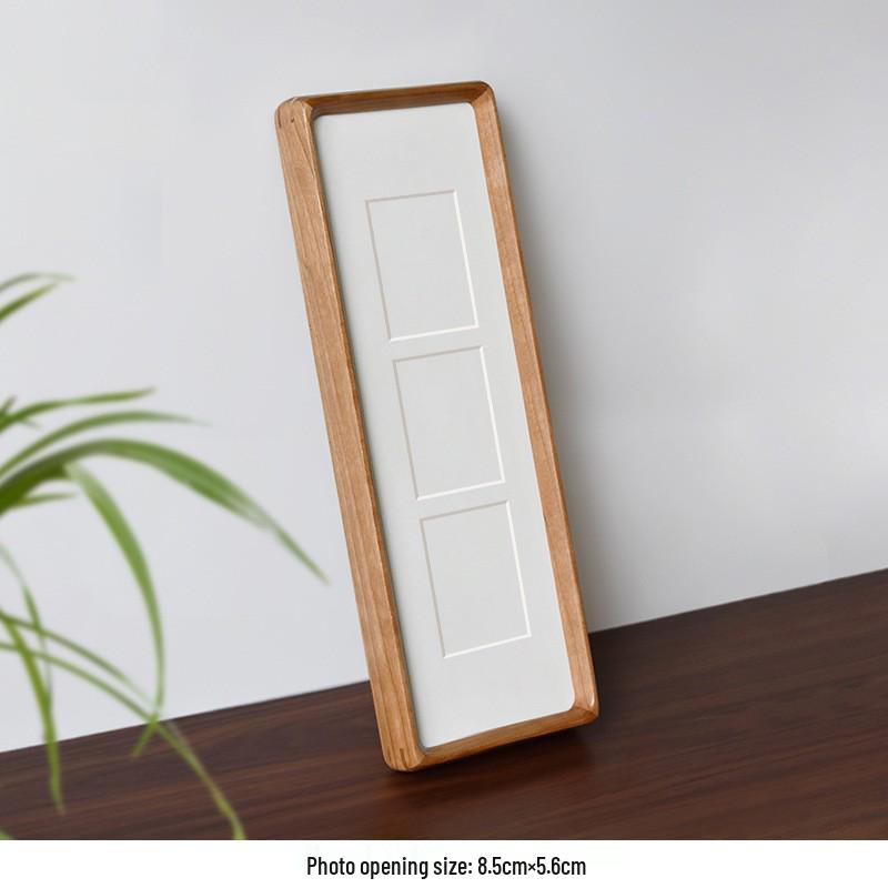 Solid Wood Mortise & Tenon Photo Frame with Round Corners and Beveled Edge for Wedding Dress Display