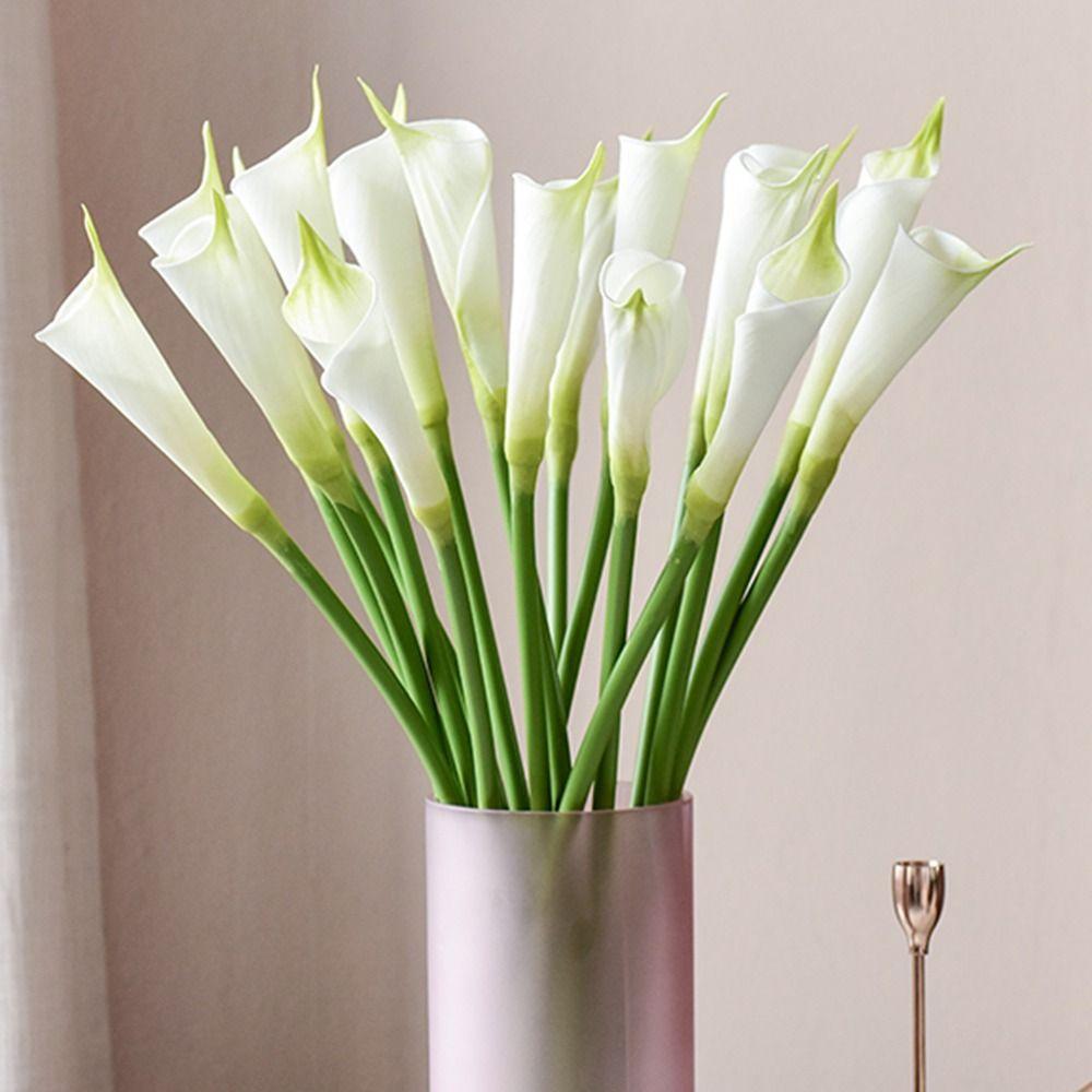 

Ресторан Свадьба Real Touch DIY Элегантный букет Искусственные цветы Искусственные каллы Шелковые растения