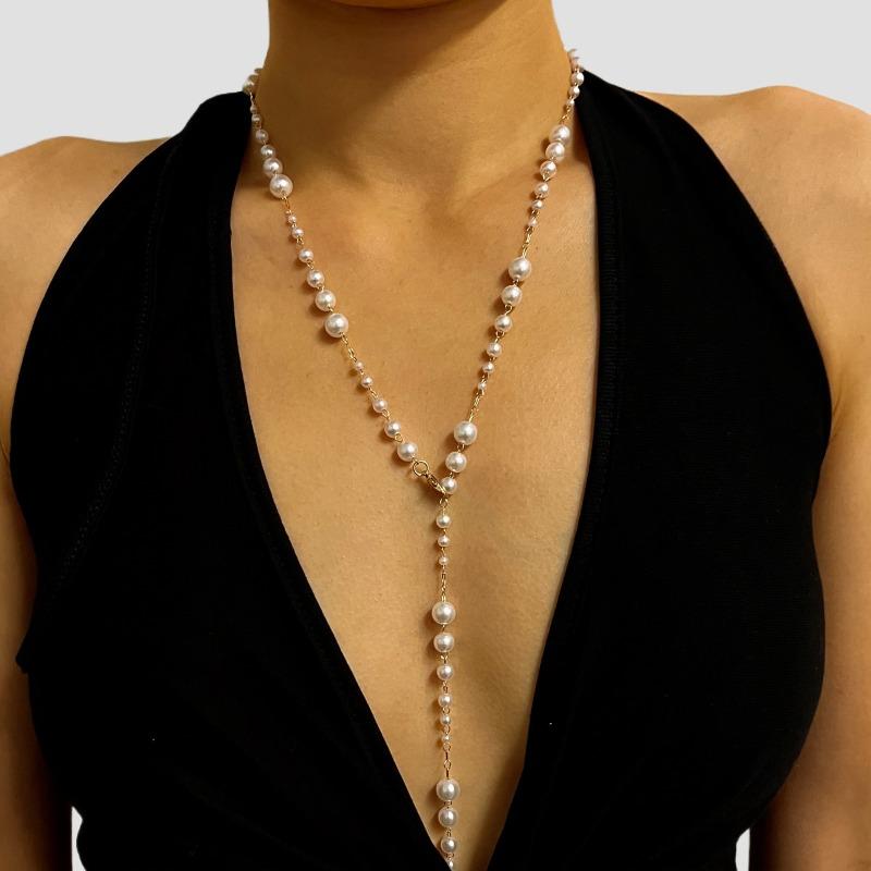 

Meier Multi-layered cross necklace - women s y2k style long tassel choker - trendy ins fashion