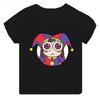 Hochwertige lässige Baumwoll-T-Shirts für Jungen und Mädchen, süße kurzärmelige neue digitale Zirkus-Print-T-Shirts für Mädchen, Kinderoberteile