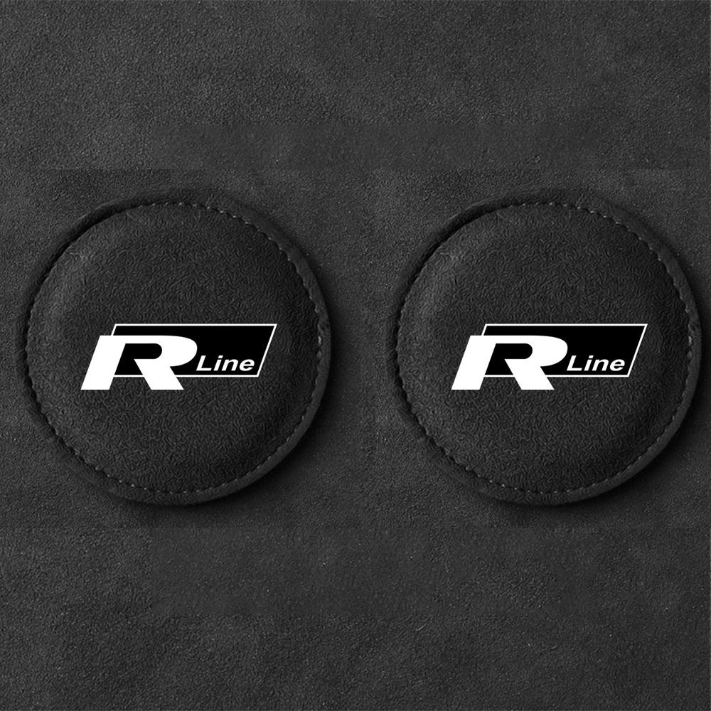 For VOLKSWAGEN VW 2Pcs Anti-Slip Car Silicone Coaster For Volkswagen Vw Tiguan Jetta Mk6 Scirocco Polo Touran Golf Auto Interior