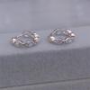 Minimalist Horse Eye Cubic Zirconia Geometric Ear Cuff with Rhinestone Inlay