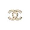 Klassische Doppel-C-Metall-Strassstein Vintage Mode Brosche Damen Accessoires Gold ABA714-B10484-NN009