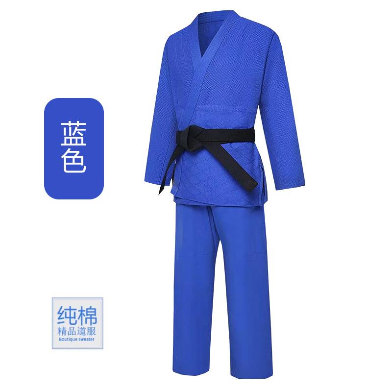 

Профессиональные соревнования с использованием костюма для дзюдо + тренировочного костюма + чистого хлопка с бамбуковым рисунком + белого и синего костюма для дзюдо + стиля дзюдо для взрослых и детей XXL синий