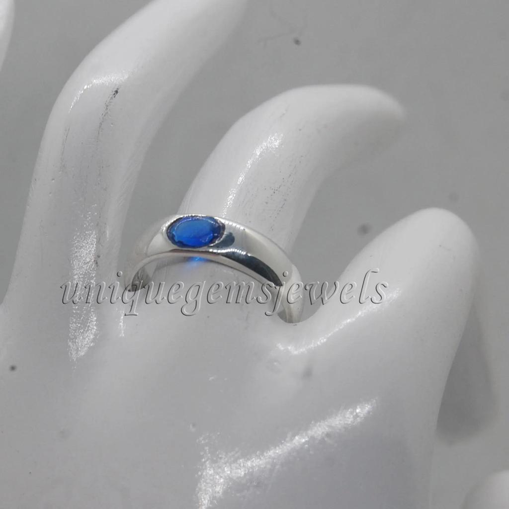 Oval Cut Blue Kunzite Gemstone 925 Sterling Silver Ring, Handmade Artisan Kunzite Band Ring Jewelry