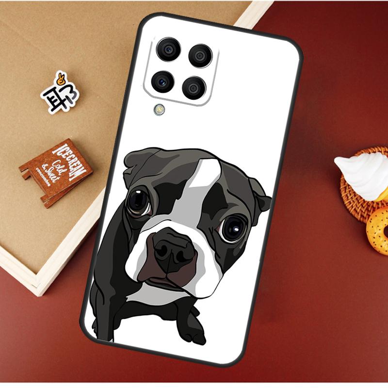 Boston Terrier Dog Case For Samsung Galaxy M55 M35 M15 M56 M36 M16 M06 M31 M13 M33 M53 M12 M32 M52 M14 M34 M54