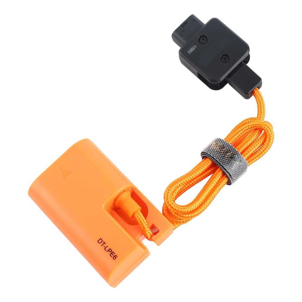 ZGCINE DT LPE6 D Tap To LP E6NH Dummy Battery with Braided Wire DC Coupler Accessory for Canon R R5 R6 R5 C R7 R6 Mark
