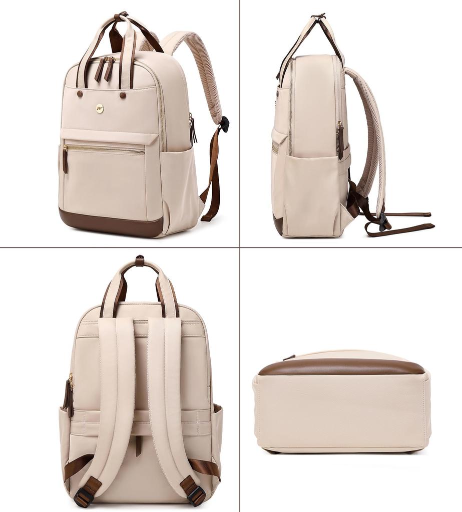 CC-MAX Women's Casual Backpack, 14-inch to 15.6-inch, Fits A4 Size PCs, Perfect for Commuting, School, and Travel, Water-Repellent, Lightweight,