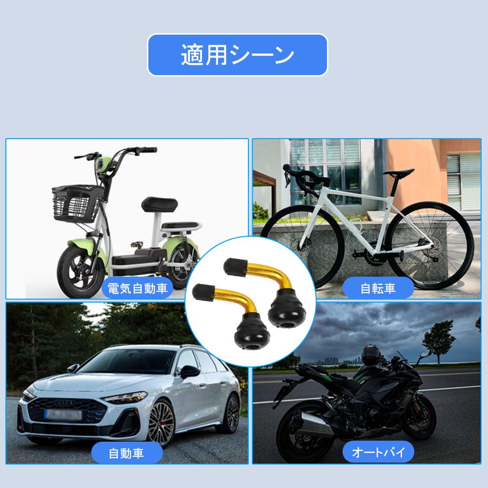 2-Rad-Motorrad Schlauchloser Ventil-Satz, L-Typ, PVR-70 CL (CL-Verschlusskappe mit Dichtung), 2er Set