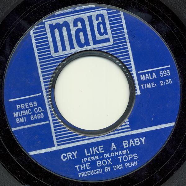 

7inch Record BOX TOPS - Cry Like A Baby MALA593 Mala 1968 US Rock Used