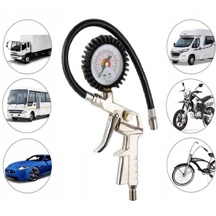 Retoo Pistolet De Gonflage Pneumatique Manomètre De Pression Des Pneus De Voiture Comptage De La Pression Des Pneus