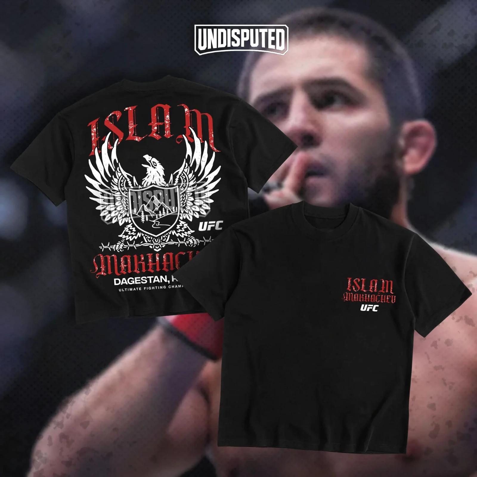 НЕОСПОРИМЫЙ Ислам Махачев Орлиная Гора Дагестана UFC Тяжелая Хлопковая Рубашка S