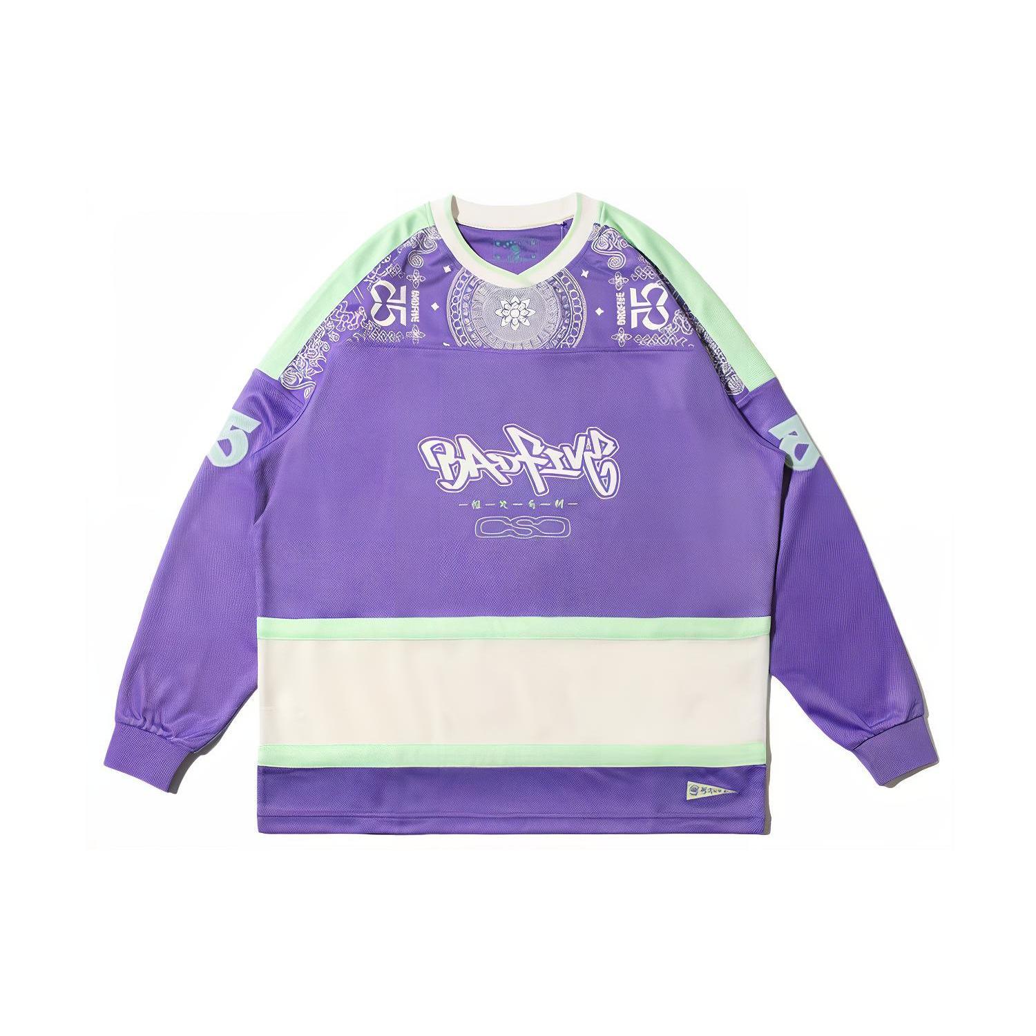 Li Ning Sweatshirt Men s Fluorescent Blue Purple AAER207-2 S