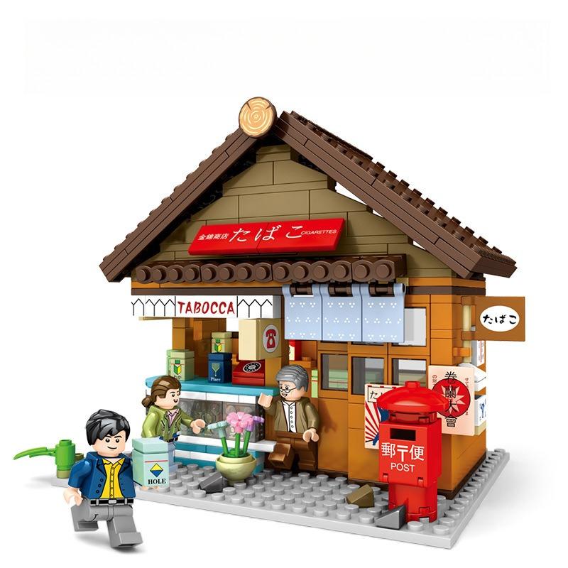 SEMBO Block Japanese Mini Street Food Sushi Restaurant Tea House Shop Village Moc Building Model Building Block Puzzle Toy