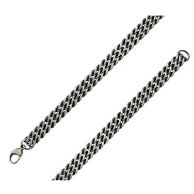 [R5126] - Men's Steel Bracelet 'Peaceful' Gray - 21x1 Cm