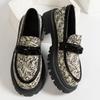 Spring Autumn New Fashion Embroider Loafers Ladies Platform Flats Dress Elegant Shoes Women Walking Comfort Retro Single Shoes
