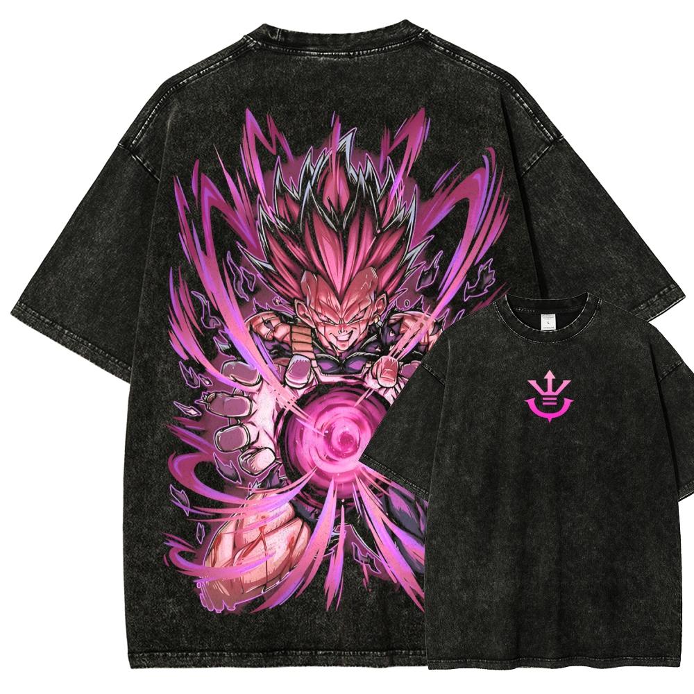 Dragon Ball Anime Lover Washed T-shirt Year round clothing high quality personality Clothes Plus Size Unisex New Model Couples tee