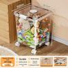 Transparent Multifunctional Storage Box: Large Capacity Plastic Organizer for Toys, Snacks, and Clothes