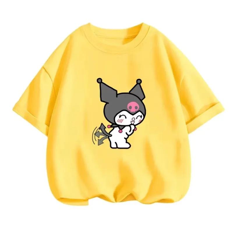 2026 Summer Womens Tshirt Cute Modern Black Rice Printed Pure Cotton Round Neck Womens Tshirt Casual Y2K Trendy Top