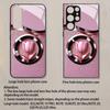 Stylish Shiny Pink Tulip Glass phone case mobile phones fashion phone cases for Samsung Galaxy S26 S25 S24 S23 S22 FE Ultra Plus