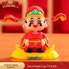 2025 Chinese Style God of Wealth Bobblehead Car Ornament: Cute Cartoon Interior Decoration