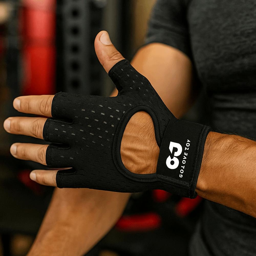 1 Pair Breathable Cycling Gloves Anti-Slip Half Finger Gloves Fitness Gloves  Weightlifting