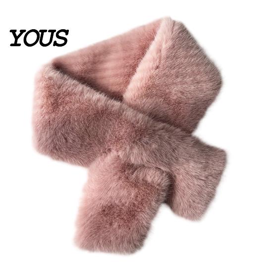 Cozy Neck Wrap for Travel Women Imitation Mink Fur Scarf, Thickened Soft Plush Durable Anti Shedding Scarf Warmer, Cold Weather Elegant Shawl