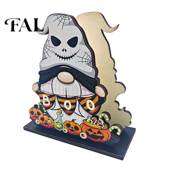 Square Napkin Organizer Halloween Wooden Holder, Ghost Pumpkin Decorative Tabletop Tissue Dispenser, Holder Paper Storage for Holiday Dinner