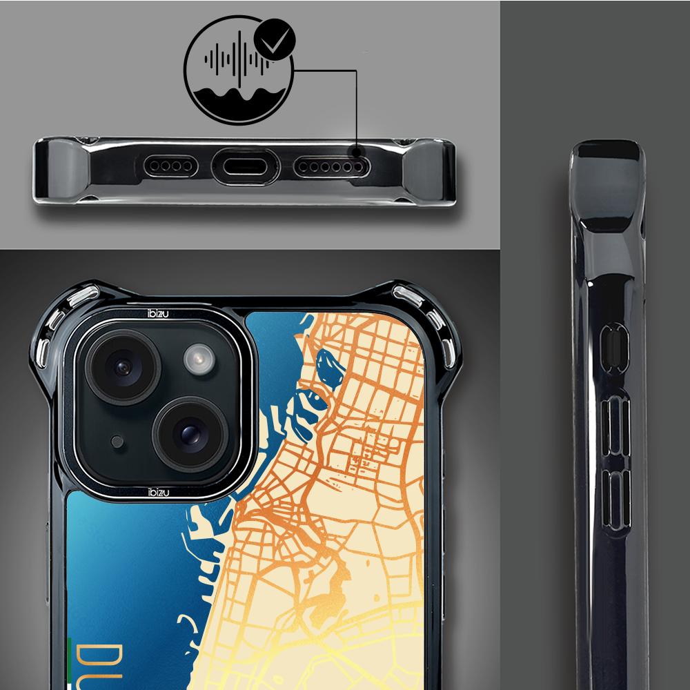 Etui Do Iphone 15 Plus Ibizu Dropguard Ultra Z Magsafe, Mapy Świata, Dubai