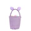 Easter Decorations, Cute Bunny Ear Plaid Baskets, Easter Eggs, Gift Storage Tote Bags